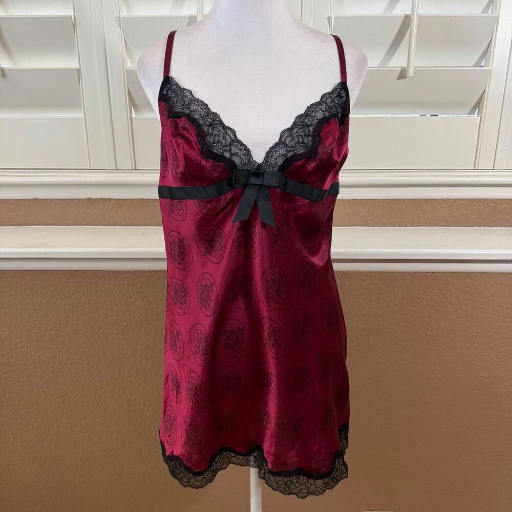 Vintage Victorias Secret Very Sexy 100% Silk Chemise Slip Dress Sz L Coquette